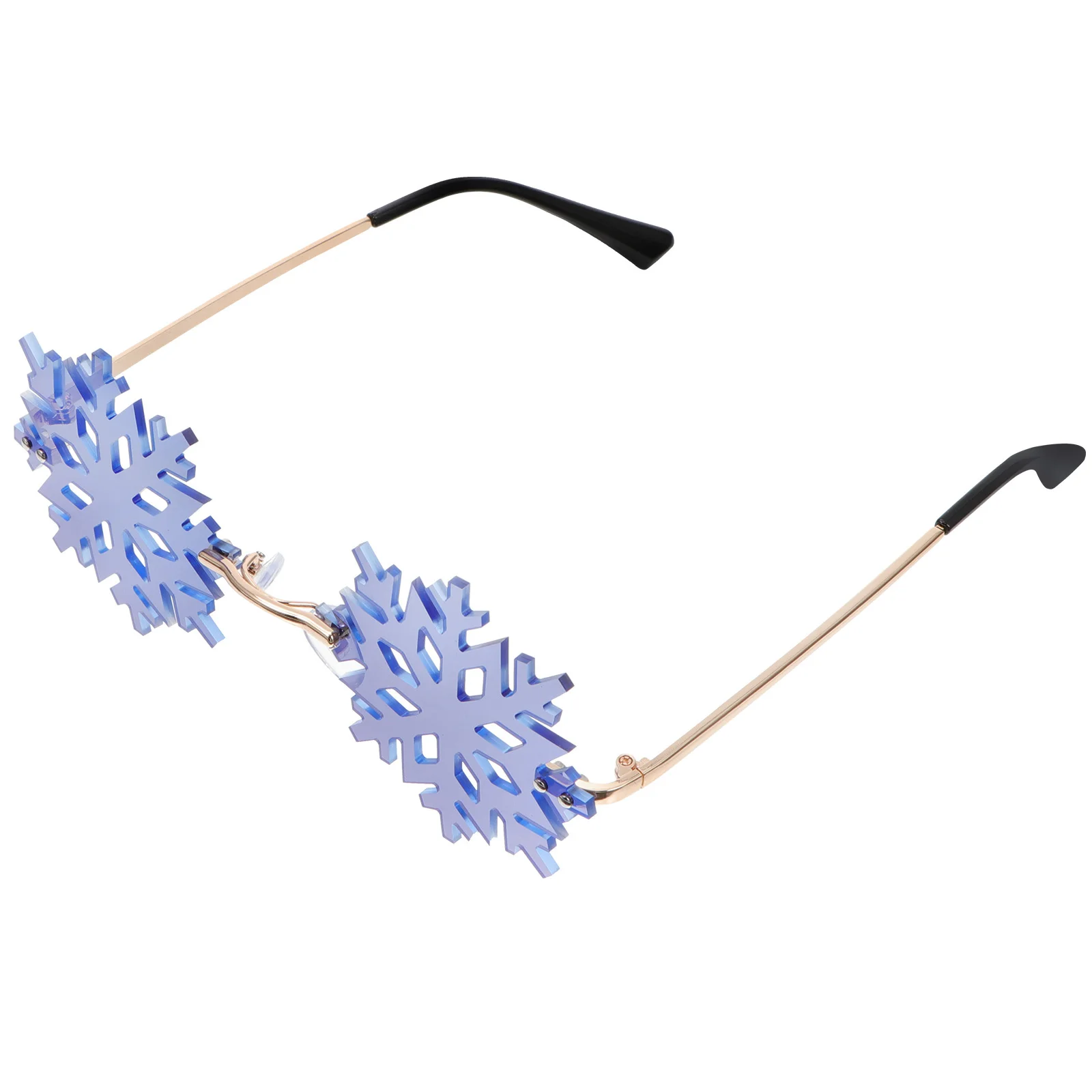 

1Pcs Gold Frame Snowflakes Party Sunglass Fun Cosplay Festival Photo Prop Light Comfortable Party Sunglass Festival Photo Props