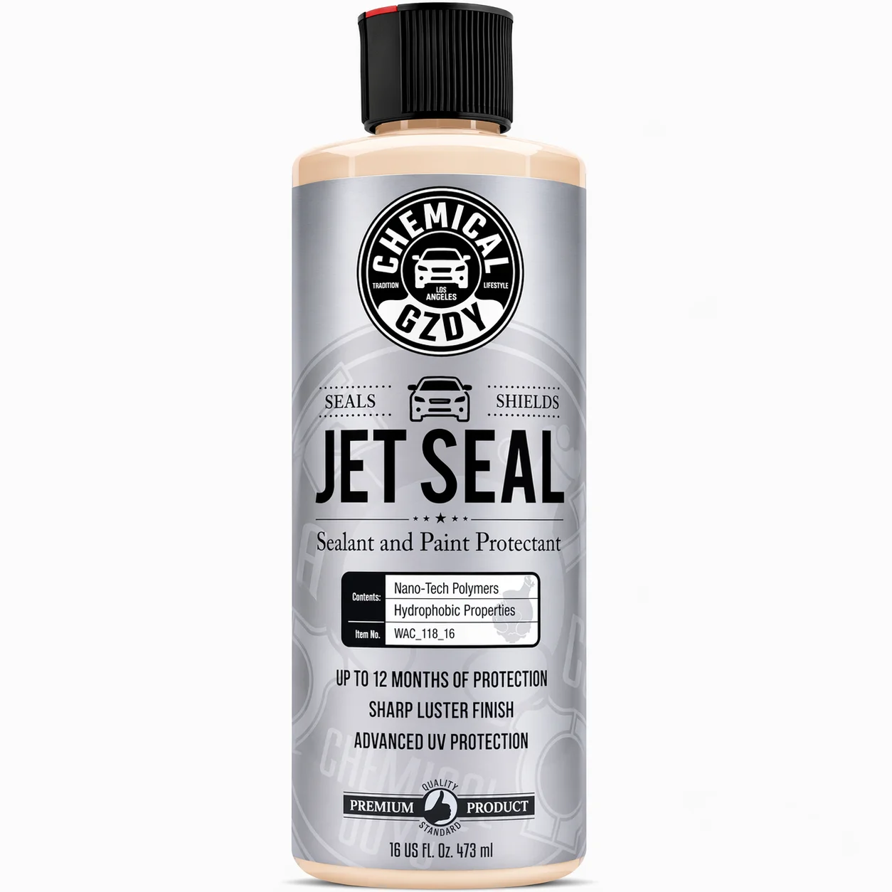 Jet Seal Paint Sealant 16oz – Nano Polymer Paint Protectant, Hydrophobic Gloss & UV Protection, Up to 12 Months Durability