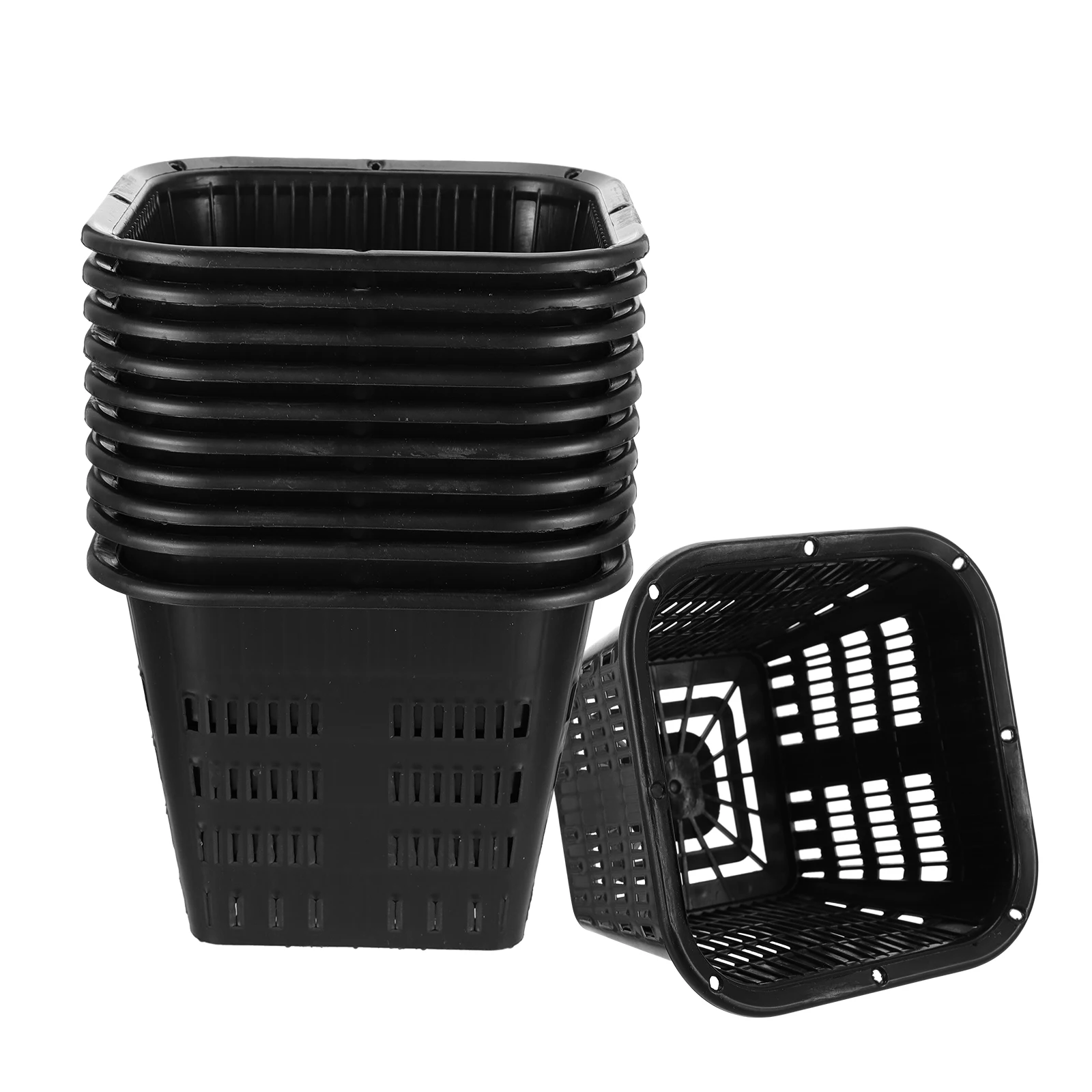 

12pcs Root Control Thickened Plastic Planting Basket Hydroponic Pot Garden Container Nursery Planter Breathing Design