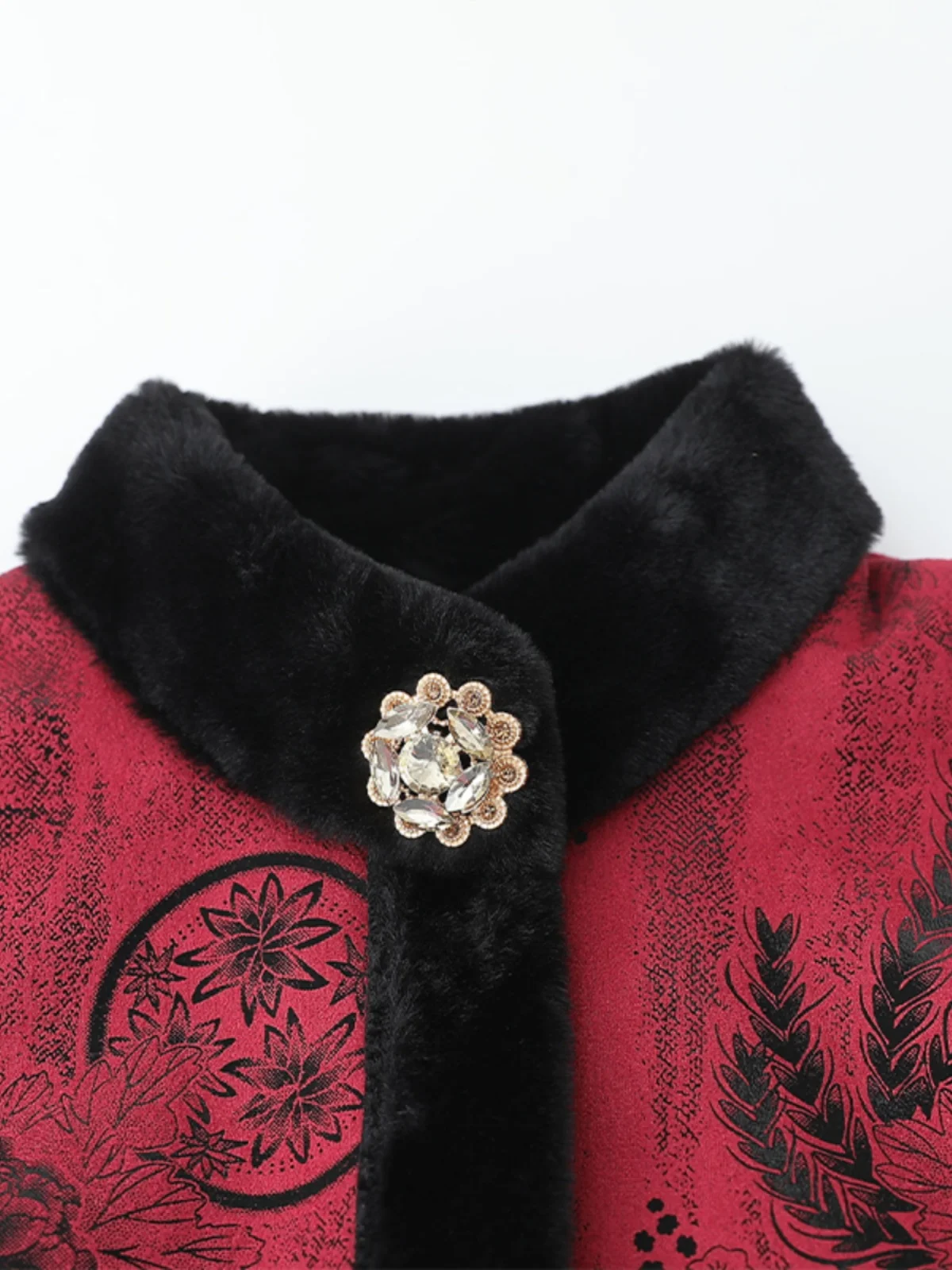 Casaco de Inverno Quilted Quente e Elegante para Mulheres, Casaco de Couro Dupla Face Grande e Fashionável