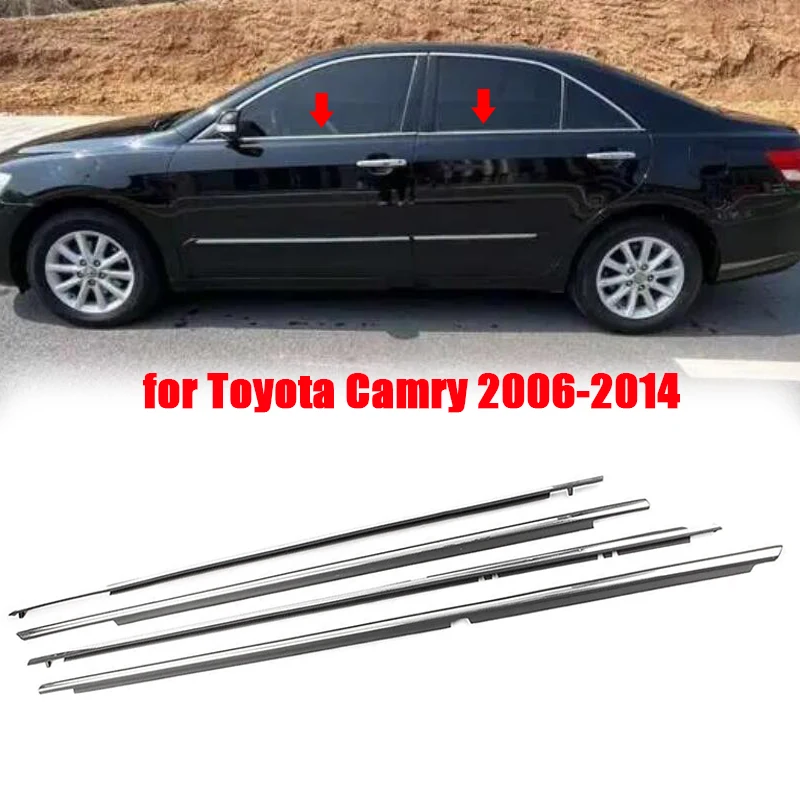 

Car Side Window Weatherstrip Glass Seal Rubber Sealing Weather Strip Moulding Trim Strips for Toyota Camry 2006-2014