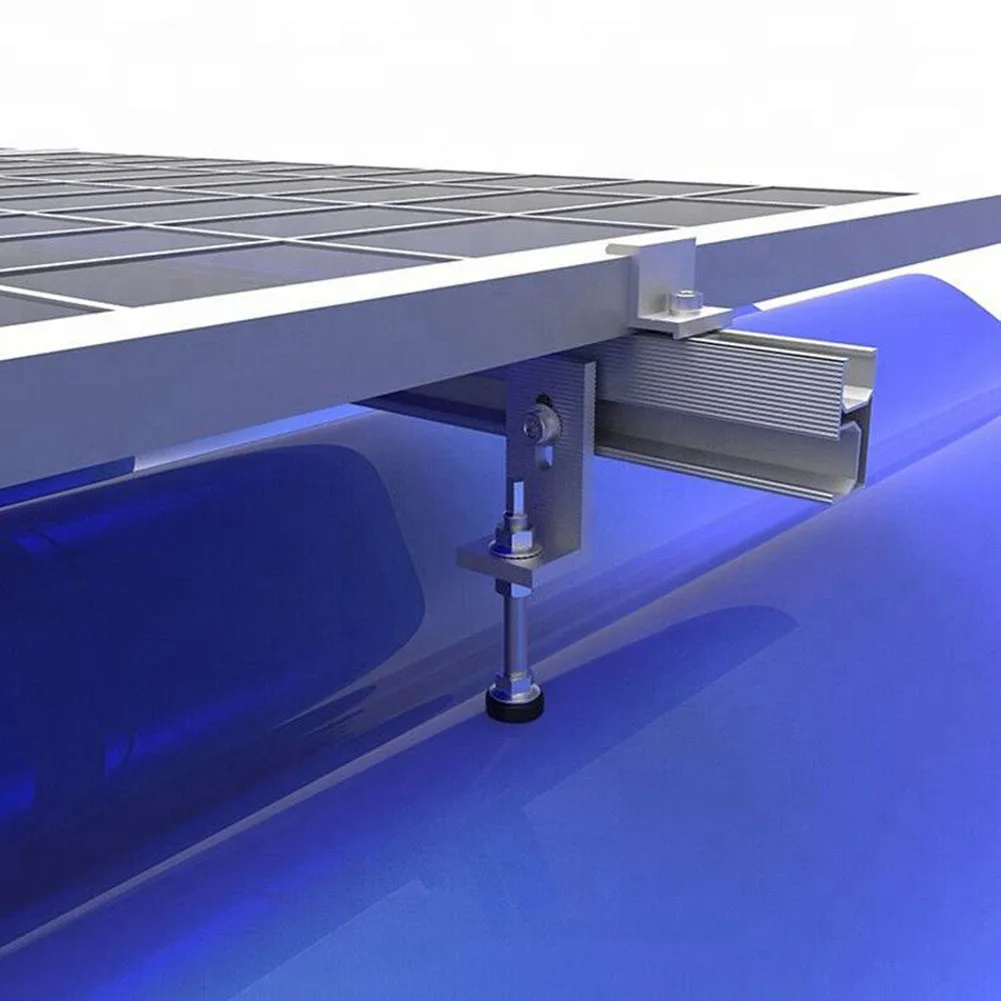 Brackets Pole Screws Sliver Solar Screw Trapezoidal PV Roof Fixture Sheet Metal +stainless Steel 200/250mm Brackets