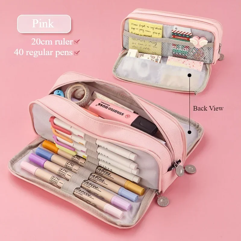 Simple Multifunctional Large-capacity Stationery Box Pencil Case Pencil Pouch Pencil Case Office Desk Accessories Desk Organiser