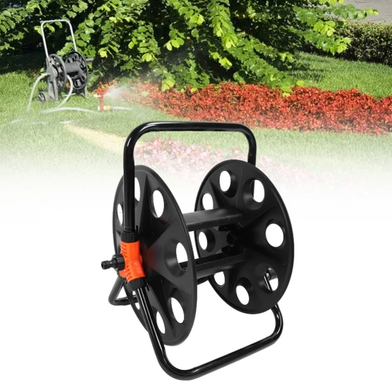 

Garden Hose Reel Professional Reinforced 164.0ft Water Hose Reel Water Hose Holder For Outside Garden Car Lawn Yard