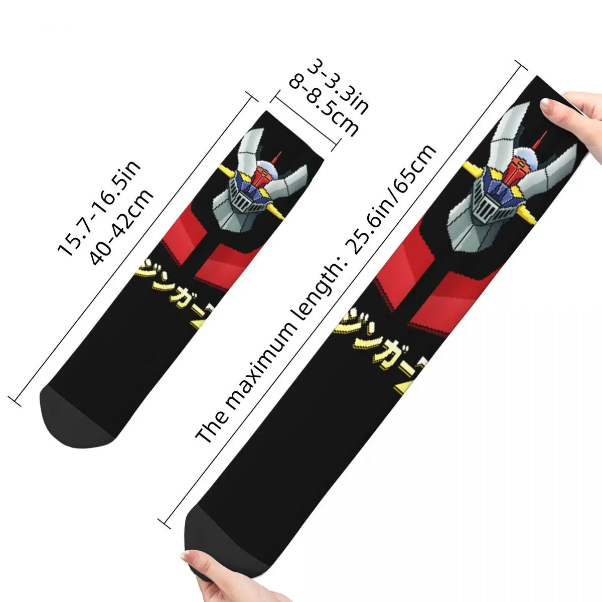 New Male Men Socks Casual Actarus Mazinger Z Manga Sock Robot Goldorak Grendizer Women\'s Stockings Spring Summer Autumn Winter