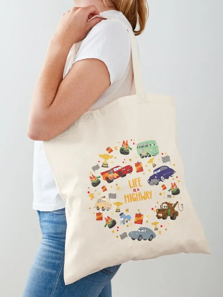 

Life is a Highway Tote Bag tote bag screen custom bags tote bag Fabric