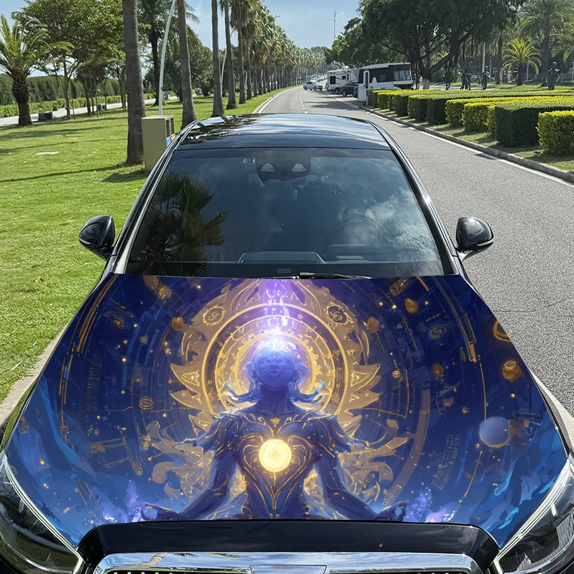 

Magical Cosmic Light - Figure Car Hood Stickers - Self-Adhesive, Waterproof and Durable Vinyl Wrap, Decorate And Protect Your Ca