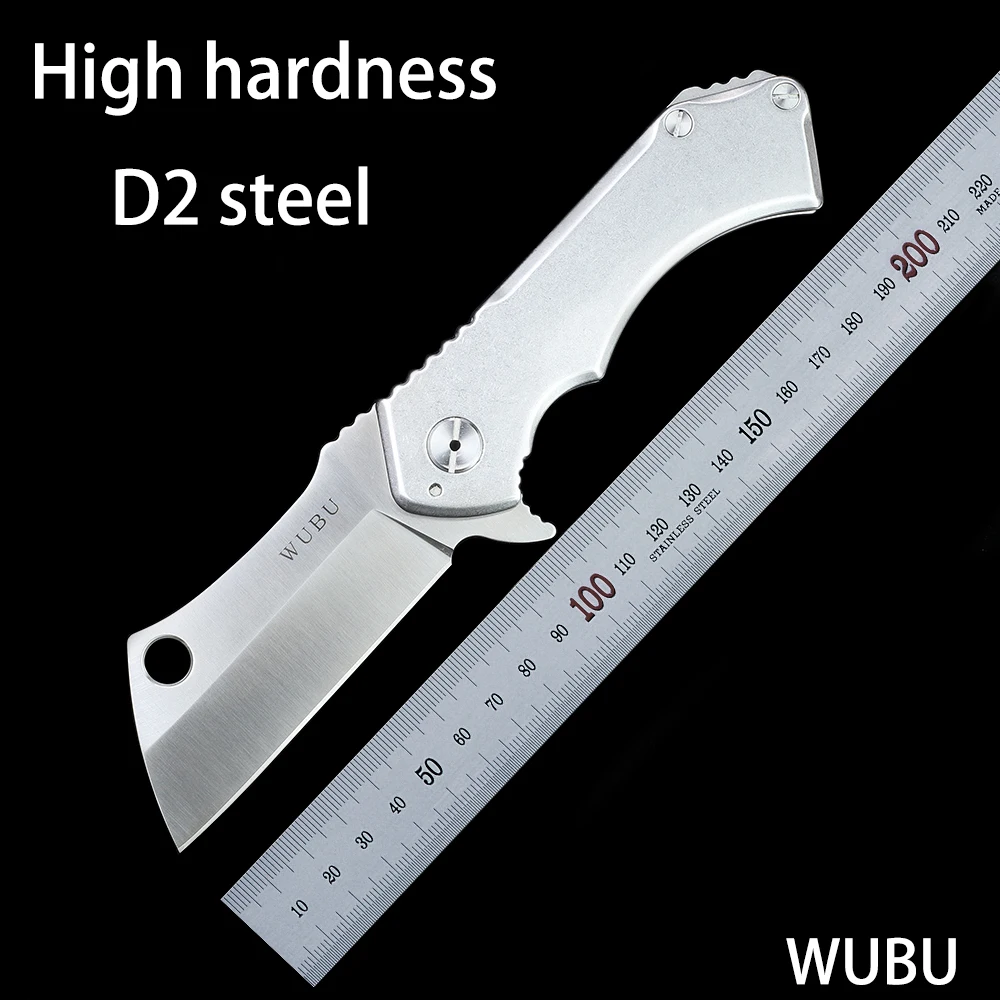 

WUBU Outdoor Survival Knife D2 Steel High Hardness Stainless Steel Handle Folding Knife EDC Hand Tools мультитул Faca