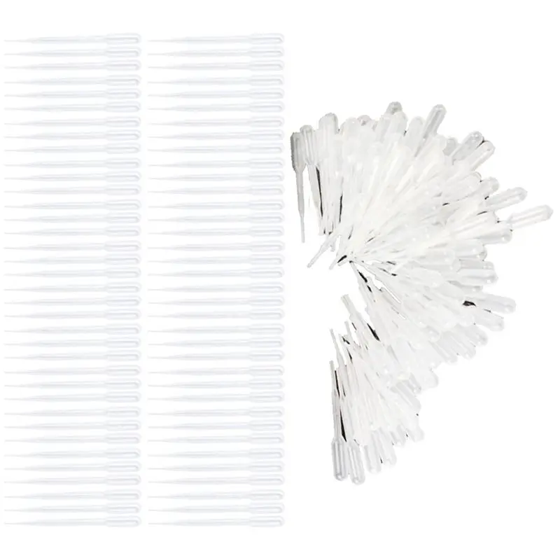 200Pcs Graduated Pipettes Dropper Polyethylene - 100Pcs 3Ml & 100Pcs 0.2Ml