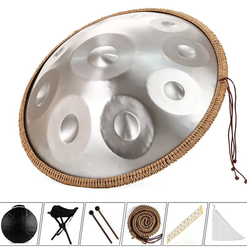 handpan 22inch 440 hz 9 / 10 / 12 / 14 notes drum instrument handpan with bag