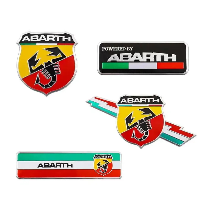 Car Styling 3D Sticker Metal Abarth Scorpion Adhesive Badge Emblem Decal For Abarth Punto 124 125 500 595 Fiat Viaggio Accessory view 6