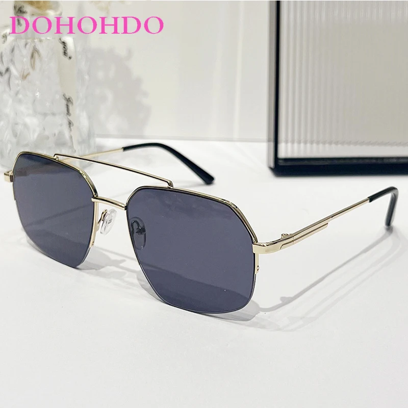 

Metal Double Beam Sunglasses For Men Women New Vintage Sun Glasses Women Fashion Pilot Driving Shades Lentes De Sol Mujer UV400