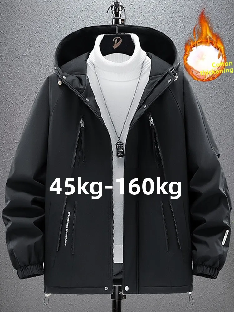 

Модная мужская зимняя утепленная теплая ветрозащитная парка с капюшоном, свободного кроя, большого размера, морозостойкая куртка, верхняя одежда из полиэстера
