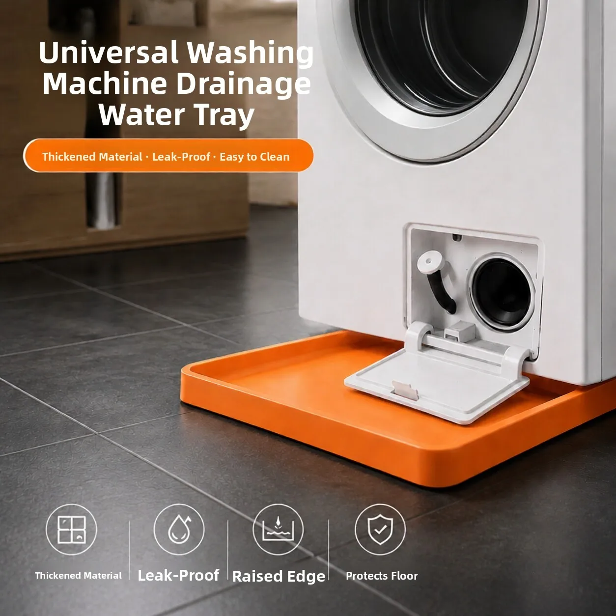 Universal Washing Machine Drain Pan Leak Proof Overflow Prevention Gadget Small Swan Special Purge Water Collection Tray