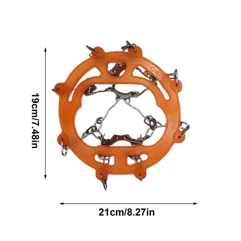 Leats de traction coordonnants en acier inoxydable pour la marche et la randonnée, poignées de traction pour la glace et la neige, 8 pointes