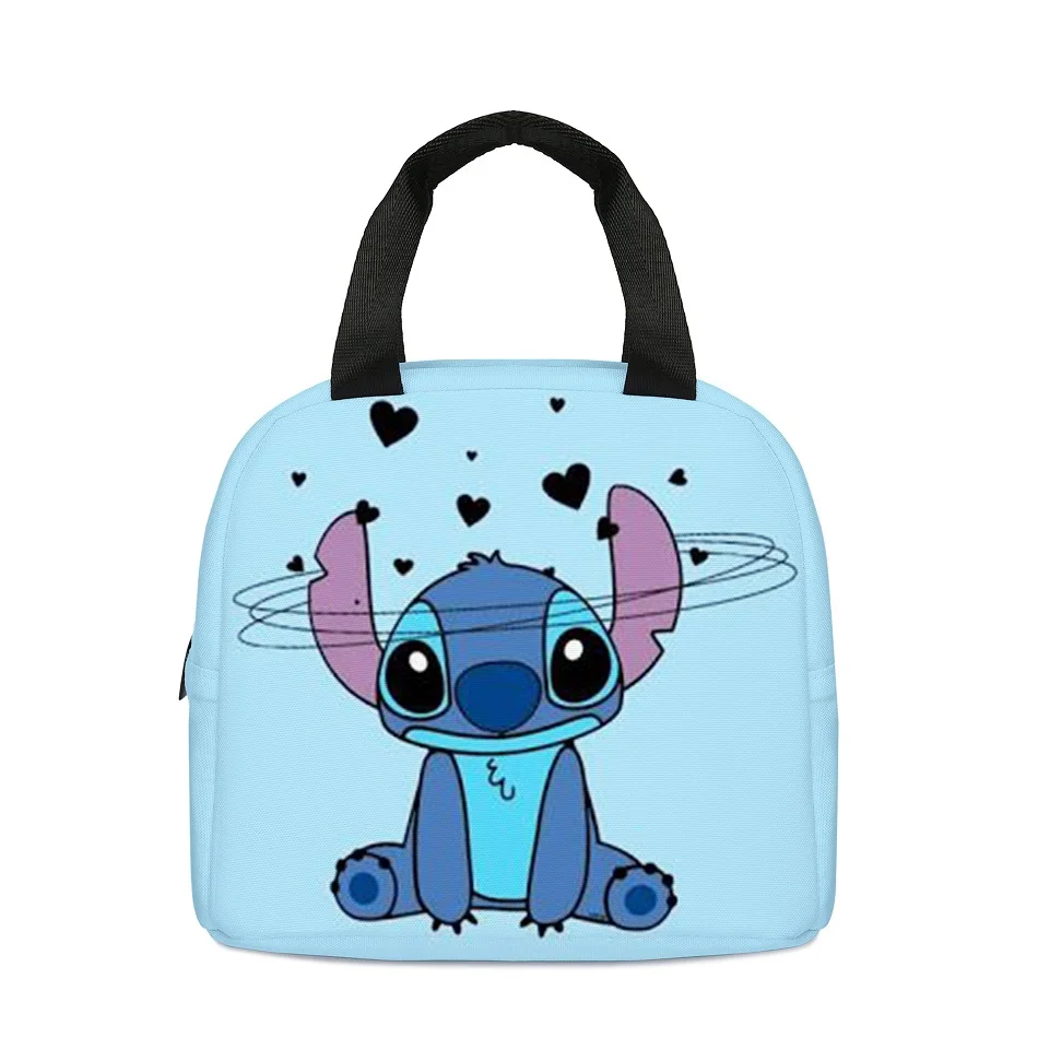 Disney Anime Lilo&Stitch Insulated Lunch Box Cartoon Stitch Waterproof Cooler Handbag Bento Bag Lunch Container Food Storage Bag