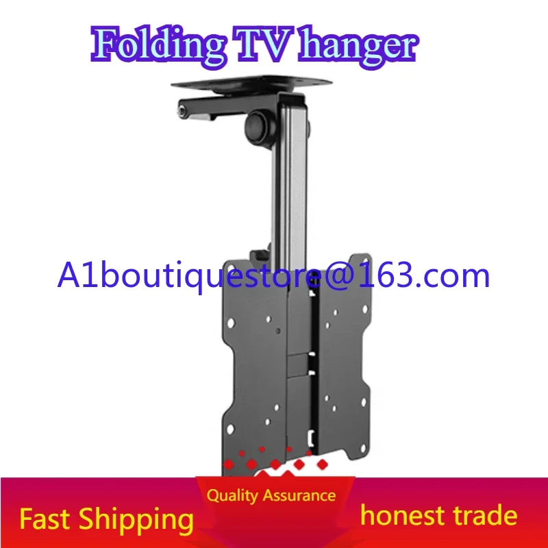 Folding TV hanger 17-37 inch monitor car RV ceiling ceiling ceiling lifting screen short bracket