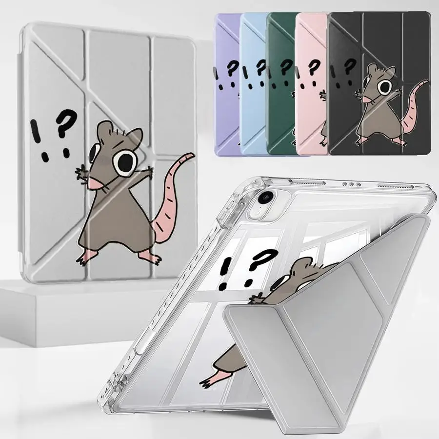 

Чехол для планшета iPad Pro 2025 Air 4 5 M3 M2 1 2 M4 11 дюймов Pro 11th 10th 9th 8th 7th 12.9 дюймов Mini 6 7 с Y-образным держателем и мышью