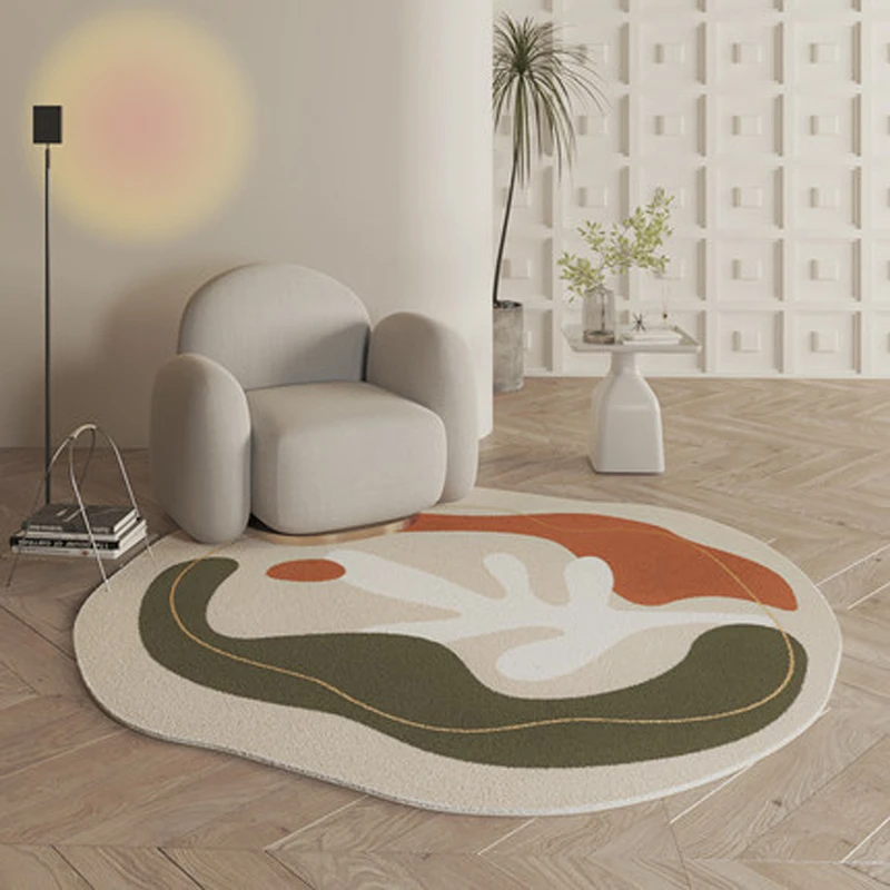 

Light Luxury Imitation Cashmere Rug Large Area Study Cloakroom Rugs Simple Bedroom Bedside Carpet Living Room Coffee Tables Mats