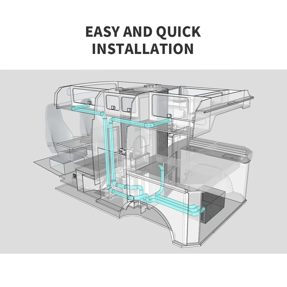 Acessórios para van de campista de ar condicionado RV com inversor AC 220V