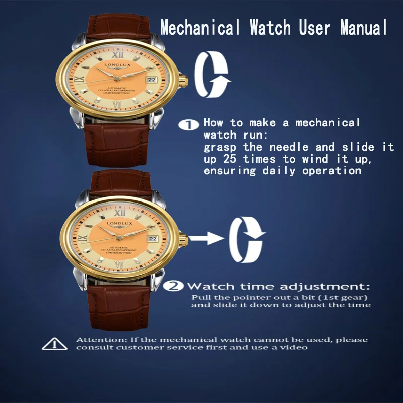 Men's Automatic Watch, Simple Mechanical Leather Timepiece