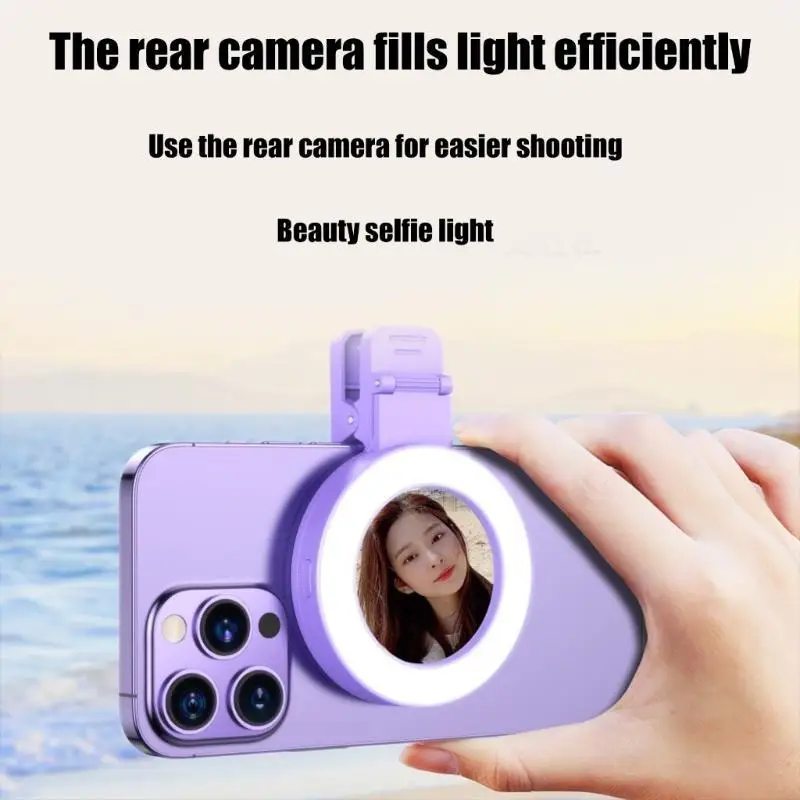 Portable LED Rings Light Adjustable Brightness Upgrades Selfie Rings Light ABS