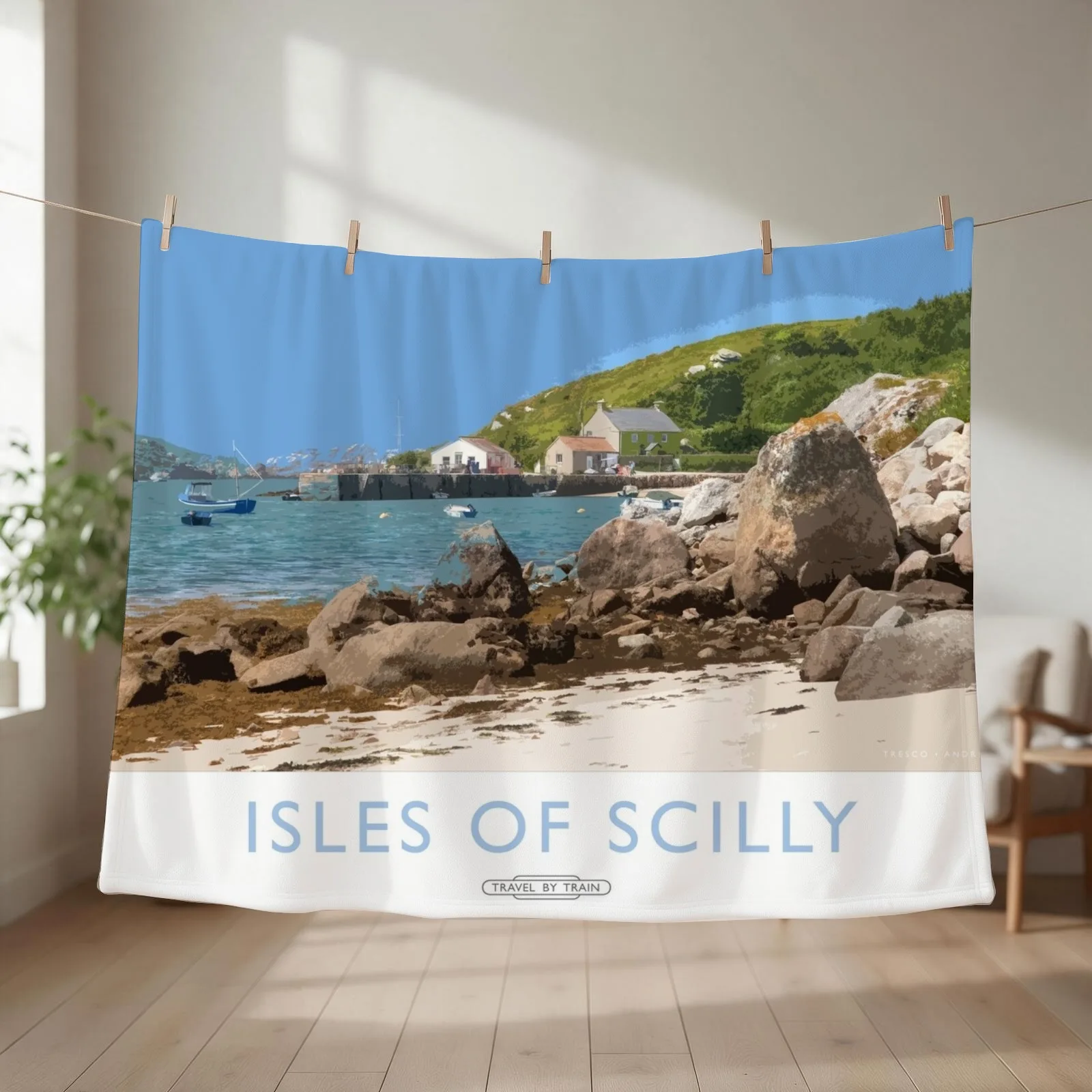 Isles of Scilly Throw Blanket couch cozy soft plush fuzzy picnic outdoor blanket
