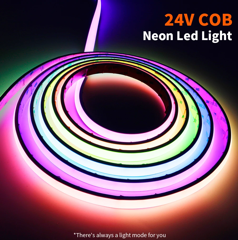 24V RGBCCT COB LED strip for indoor and outdoor decorative lighting