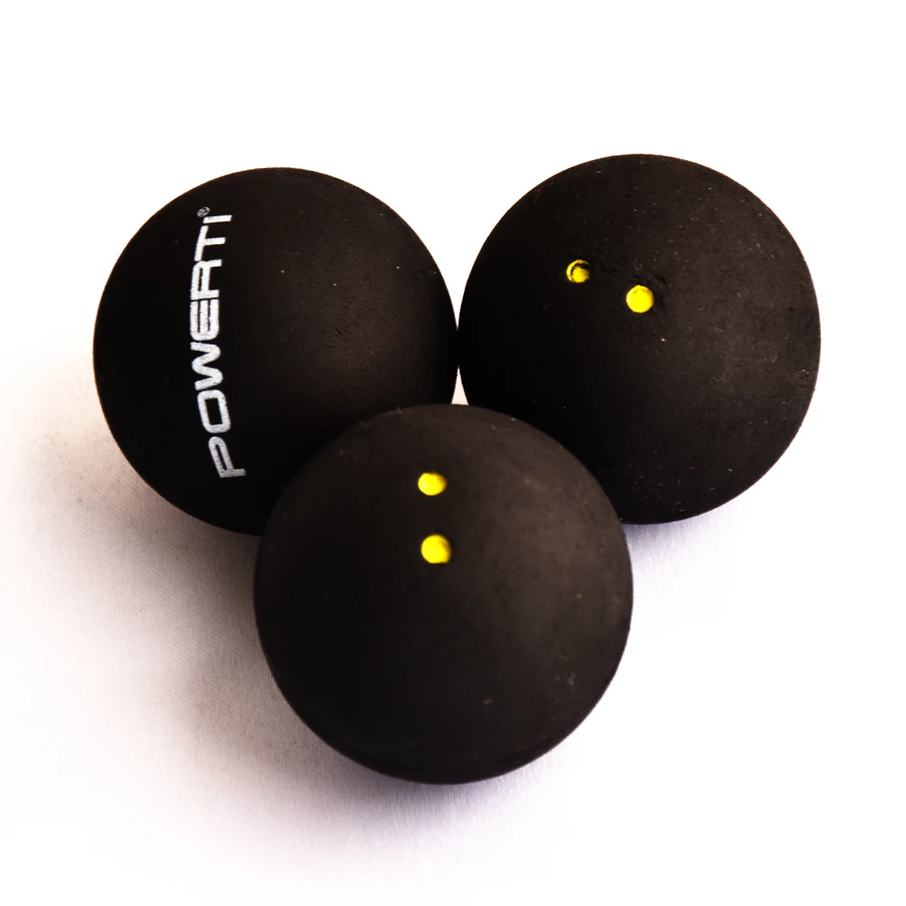 3-part Double Yellow Dot Squash Ball Custom Logo Professional high elasticity resistant to play For Training and Practice