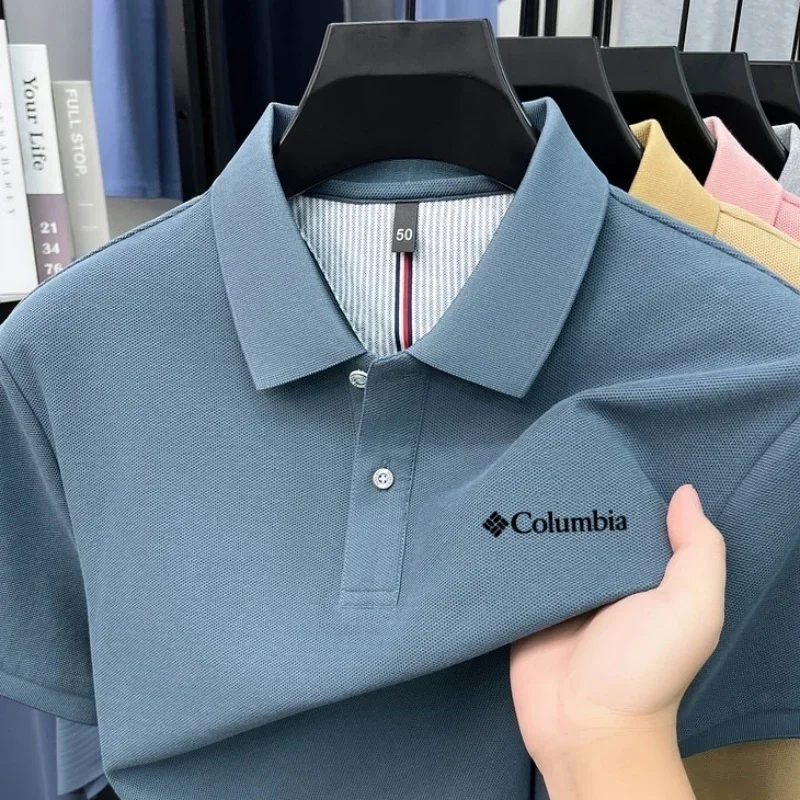100% reine Baumwolle 2026 High-End Marken Herren Kurzarm-Poloshirt Sommer Mode Luxus Logo Besticktes Golf-Oberteil Lässiges T-Shirt – Detail 17
