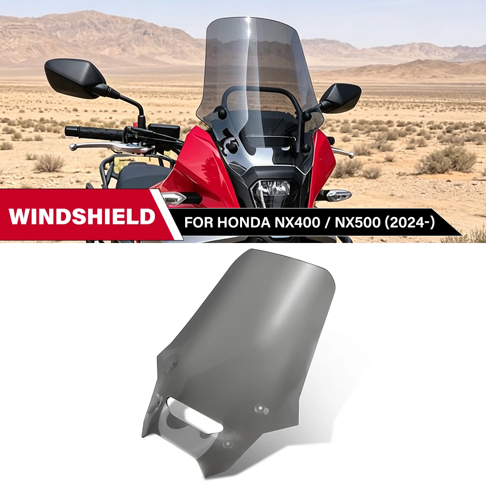 For Honda NX400 NX500 2024-2026 Windscreen Windshield Front Wind Deflector Motorcycle Screen Protector NX 400 500 Accessories