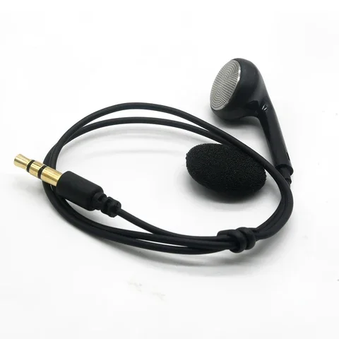 

Single Side Wired Headphones Professional Mono Dynamic Armatured Sports Noise-Canceling Earbud Headset Supplies