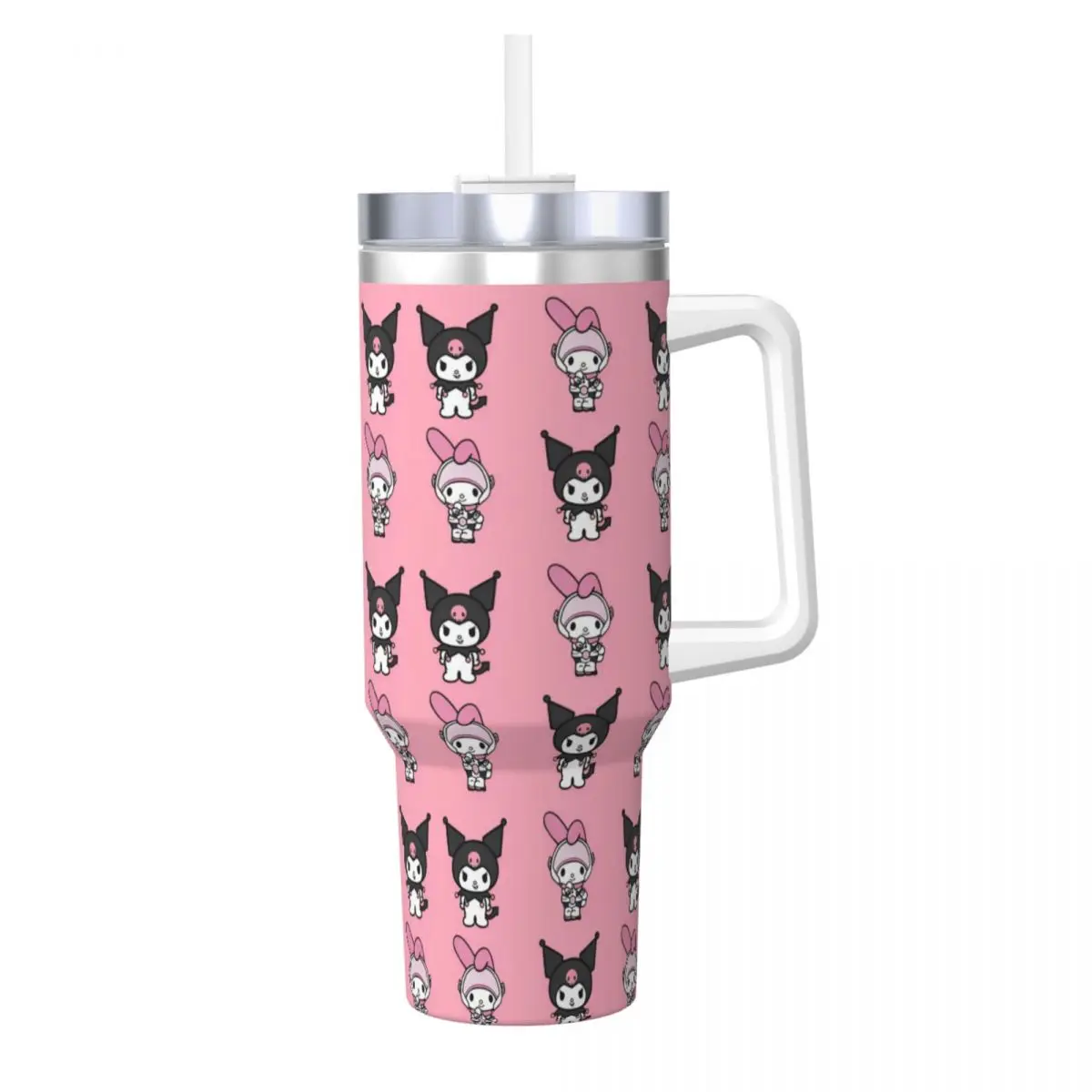 Sanrio Kuromi Kawaii Tumbler Hot Drinks Water Bottle Portable Stainless Steel Coffee Mug Custom Travel Car Mugs