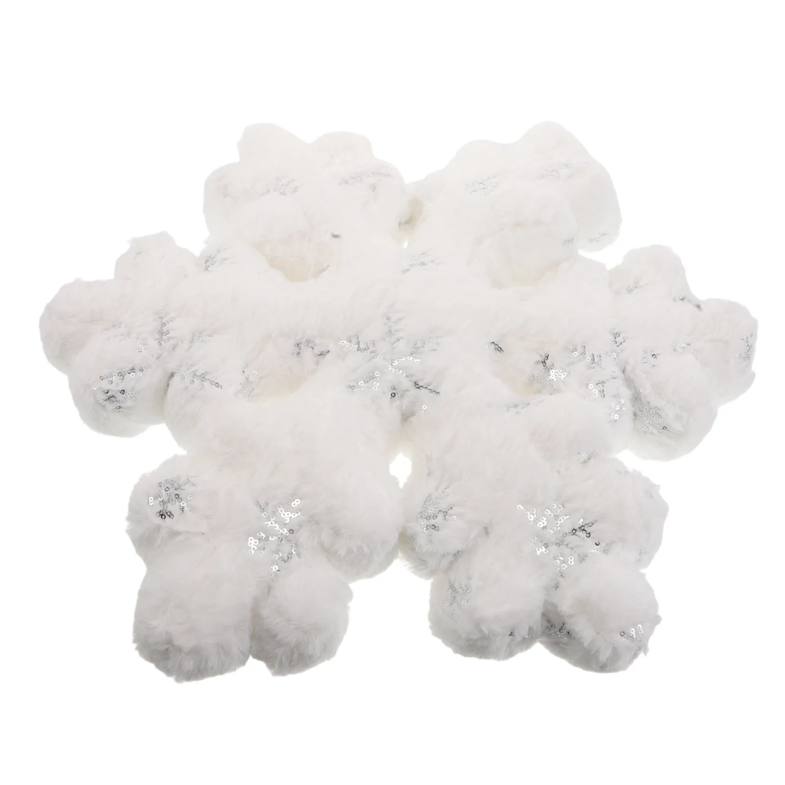 

White Soft 3D Snowflake Shape Throw Pillow Decorative Cushion for Sofa Bed Christmas Winter Lounge Decor Snowflake Shaped Pillow