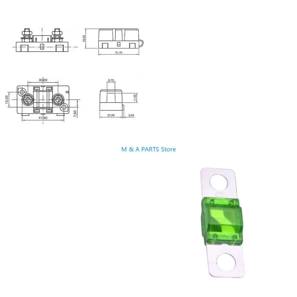 

U1JF Waterproof Fuses Holder With Prevention Powerful Circuit Fuses Terminal Protector Suitable for Automotive Circuits