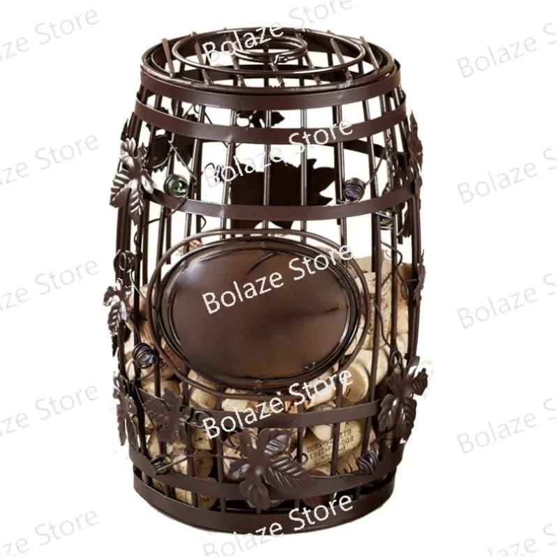 

The Creative Wine Corks Rack Wine Bucket Style and Wine Goblet Glass Style Corks Rack Metal Decoration