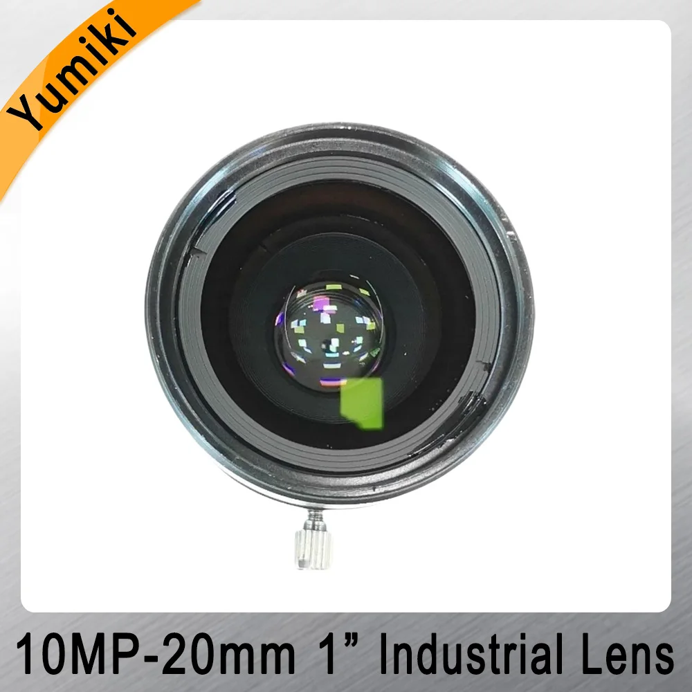 Industrial Machine Vision Camera Lens, C- Port FA Lens, 10MP, 20mm, 1 "Foco Fixo