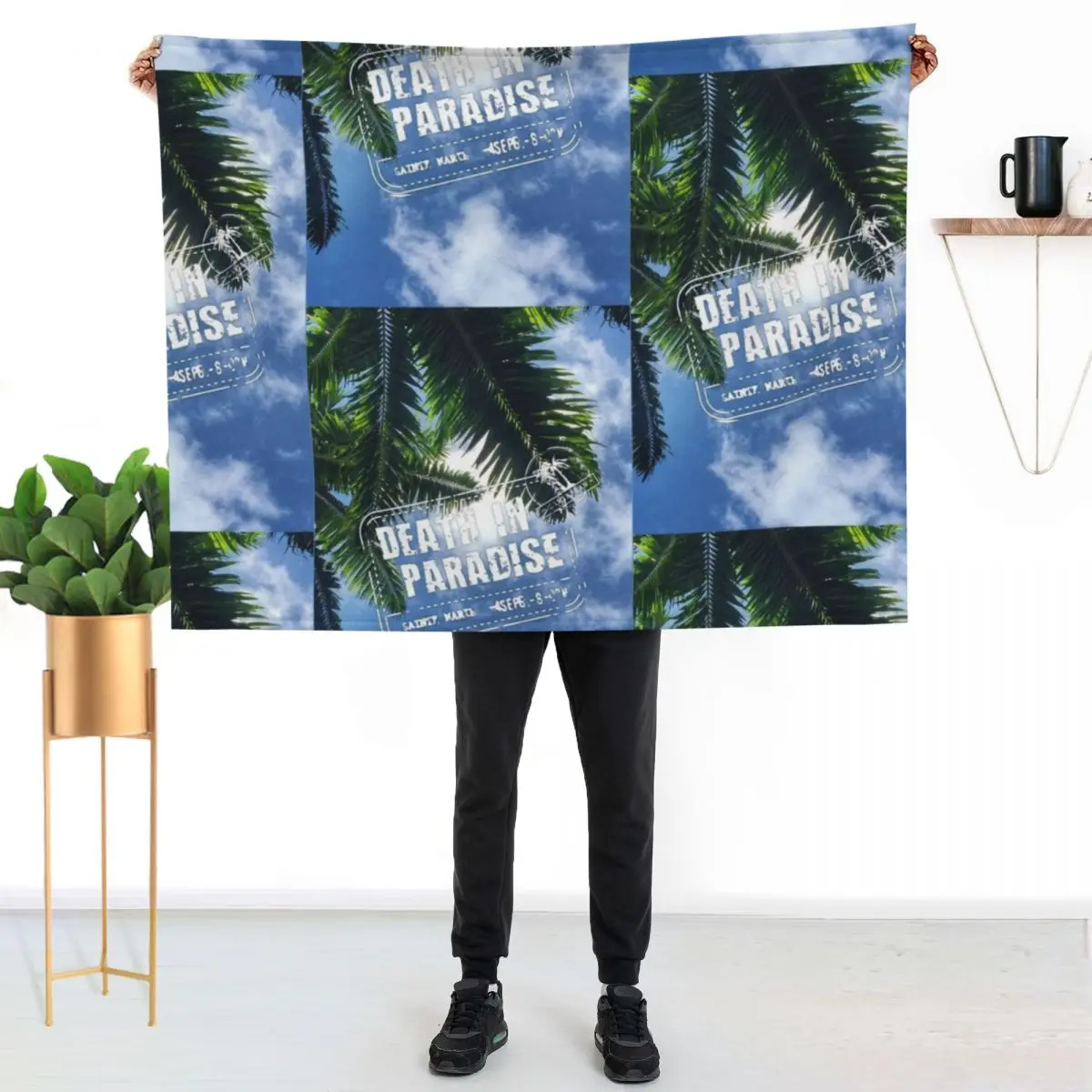 BBC Death in Paradise Logo Throw Blanket Travel Summer Beddings Blankets For Baby Cute Plaid Bed Blankets For Bed Blankets