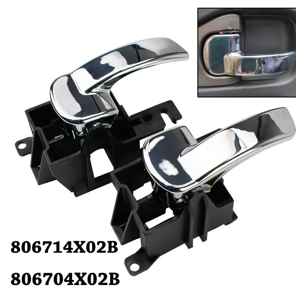 1 Pair Left Right Front Rear Car Inner Interior Door Handle For Nissan Navara D40 Pathfinder R51 2005-2015 806704X02B 806714X02B