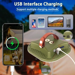 Moslighting Solar Ladung Camping Super Light mit Magnet Notfall Tragbares Aufladen Zelt Licht Arbeit Mainantenanzfischerei Lichtbeleuchtung 80W USB 4 Beleuchtungsoptionen Einstellbare Leiche LED Lantern 12 Hauptverkäufe starke LED -Lampe - №11
