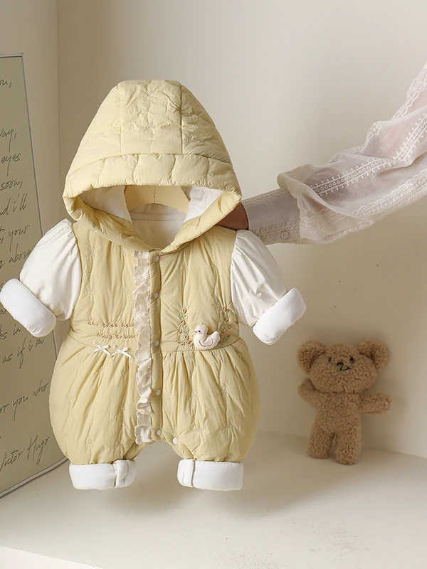 

Осенне-зимний комплект для девочек: хлопковые брюки с высокой талией и модный костюм-принцесса из полиэстера