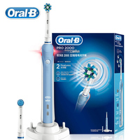 Oral B 3D Ultrasonic Pro2000 Electric Toothbrush D20524 White  Replacement Heads Timer Brush Deep Clean Gum Care Pressure Sensor