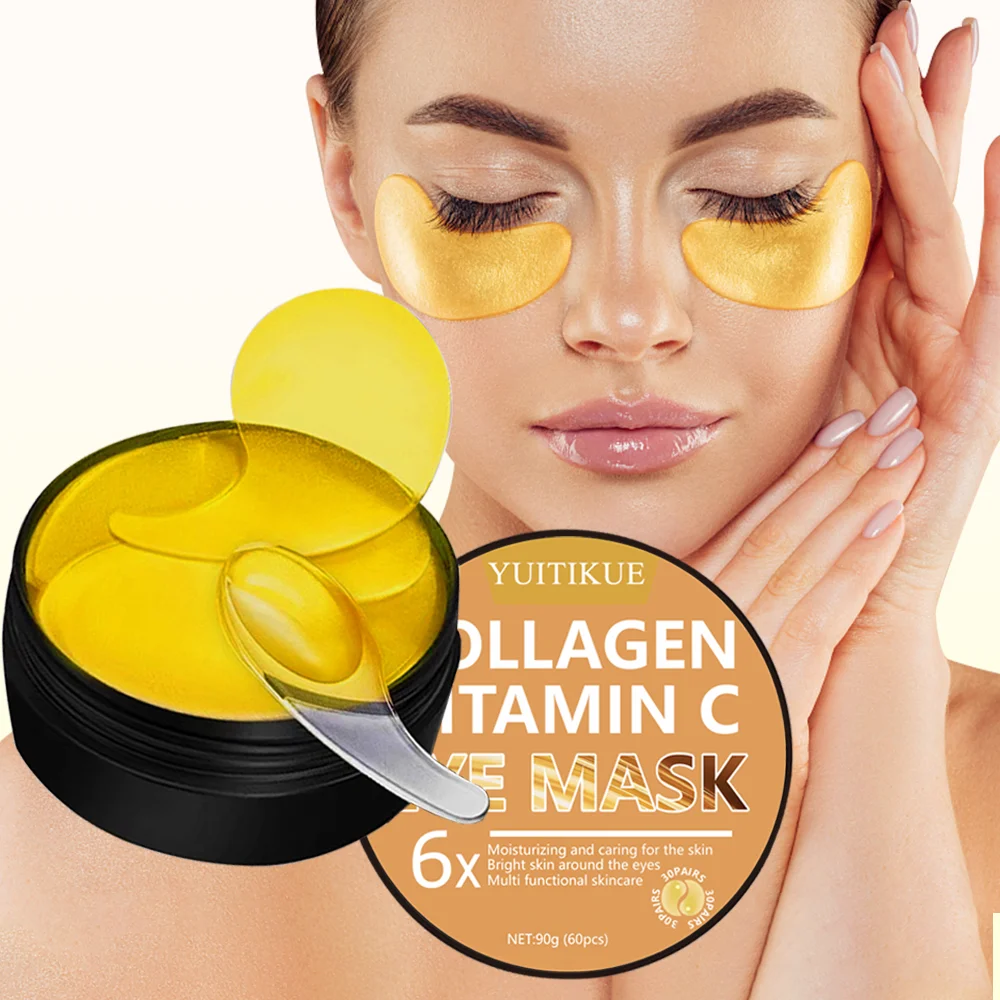 Collagen Vitamin Eye Mask 90g - 6x Moisturizing, Brightens & Multi-Care, Hydrating Serum, for All Skin Types, Gentle Formula