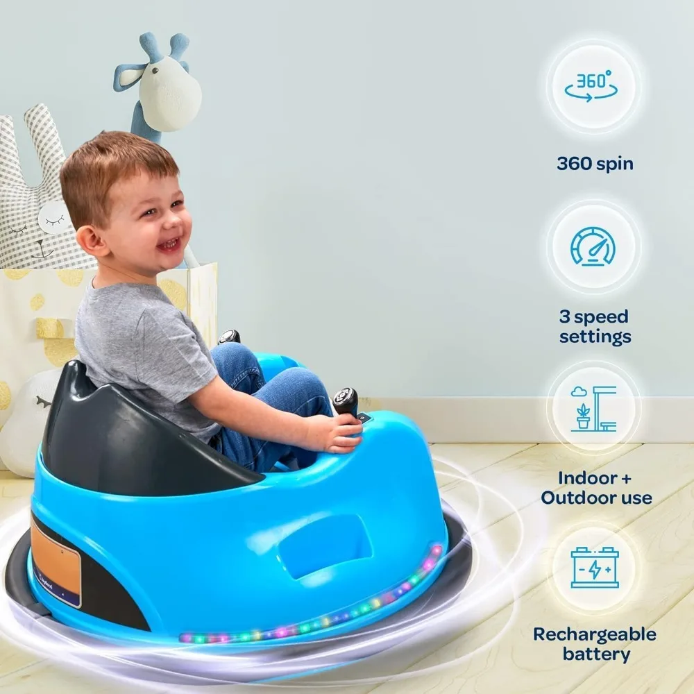 Bumper Car - Toddler, Baby, and Kids Ride on Toy Electric Bumper Car - with Bluetooth, Music and Remote/Safety Certified