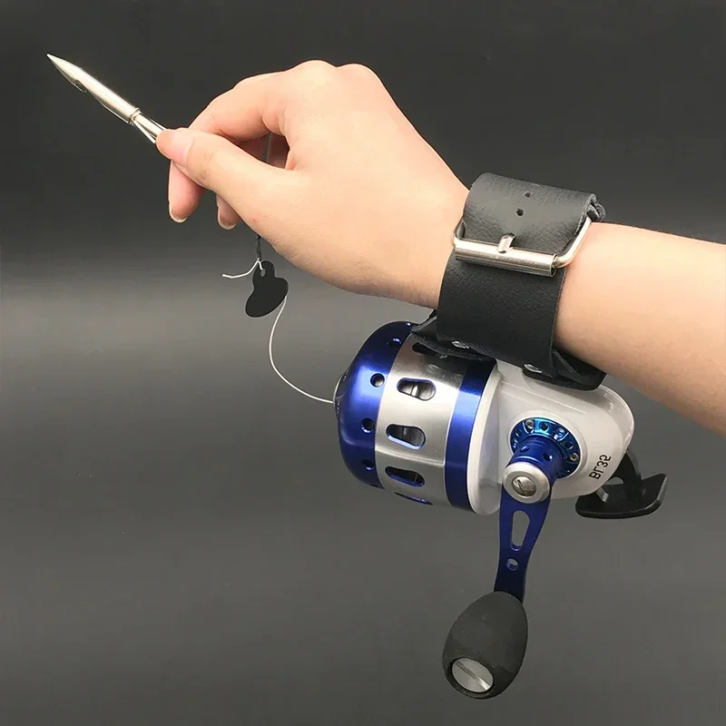 Pesca Reel Wrench Spincast Bl35 Fechado Metal Coil Slingshot Tiro Caça Peixe ao ar Livre com Pulseira Linha pe 55m Mais 1bb