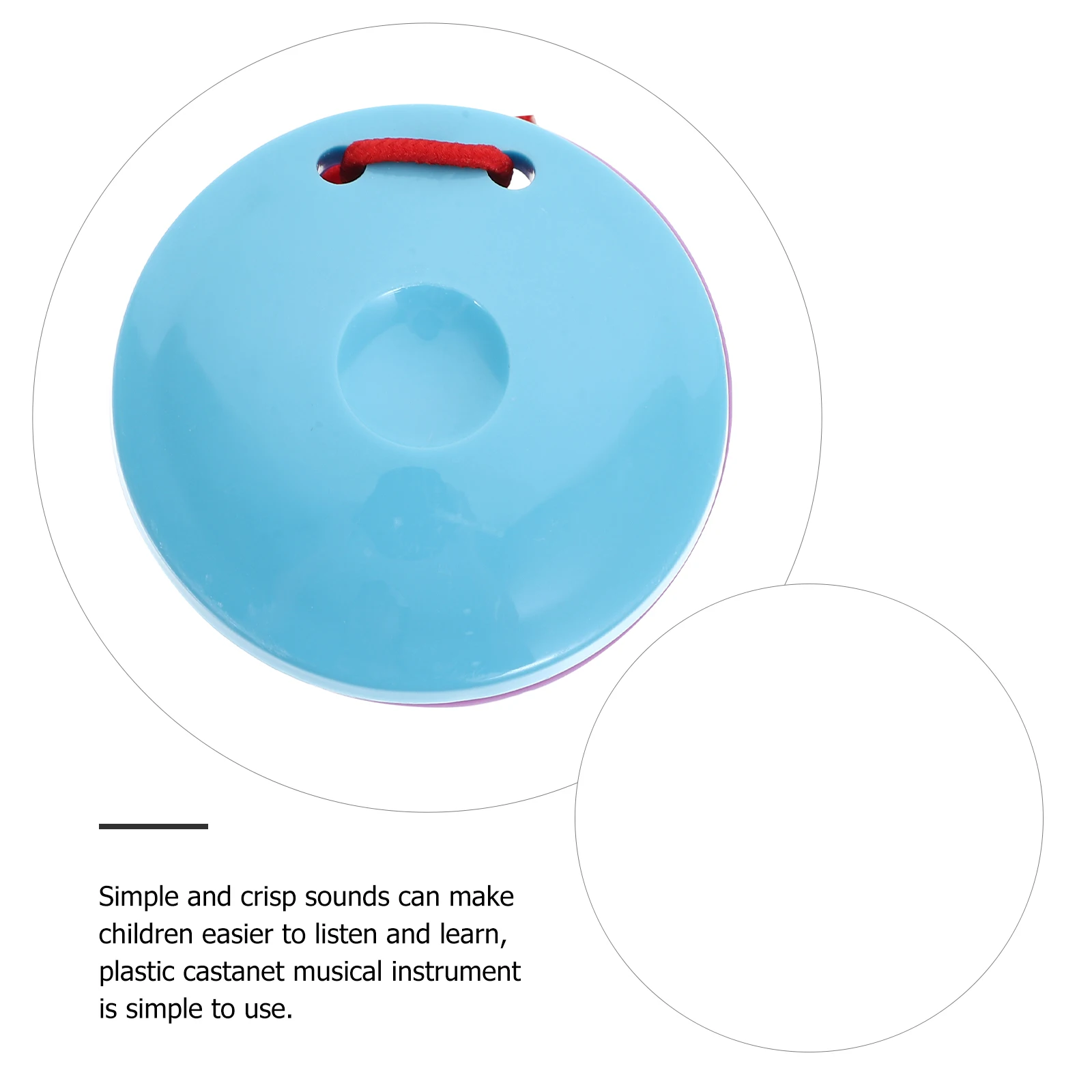 

8 Pcs Kids Musical Instruments Plastic Round Dance Board Finger Castanets Wooden Hand Castinettes Children