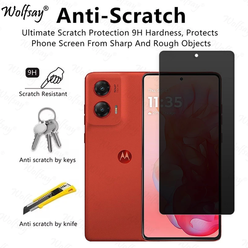 Anti-Spy Glass For Moto G Stylus 5G 2024 Privacy Screen Protector Moto G Stylus 5G 2024 Glass For Moto G Stylus 5G 2024 Glass