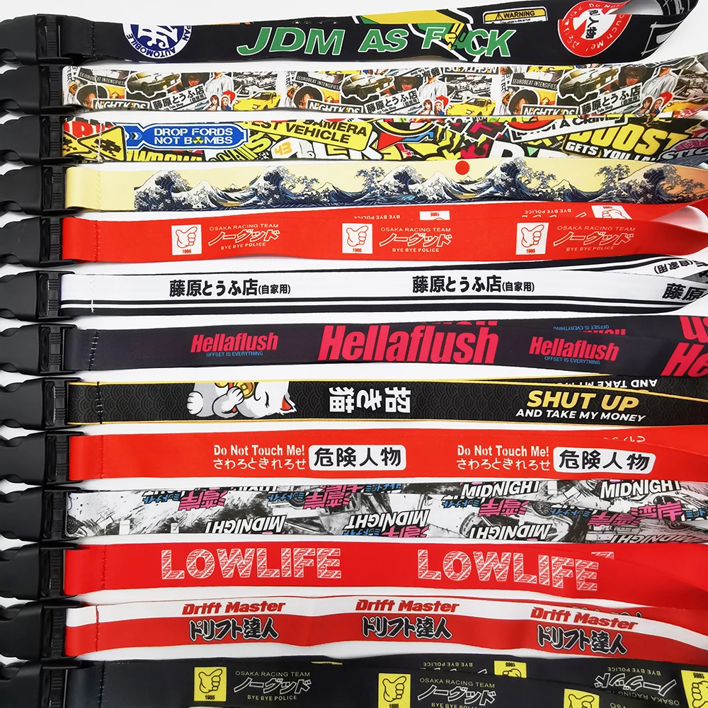 Auto JDM Kultur-Schlüsselband für Arbeitsausweis, Handy, Schlüssel, Schnellverschluss-Motorrad-Schlüsselanhänger Zubehör – Detail 3