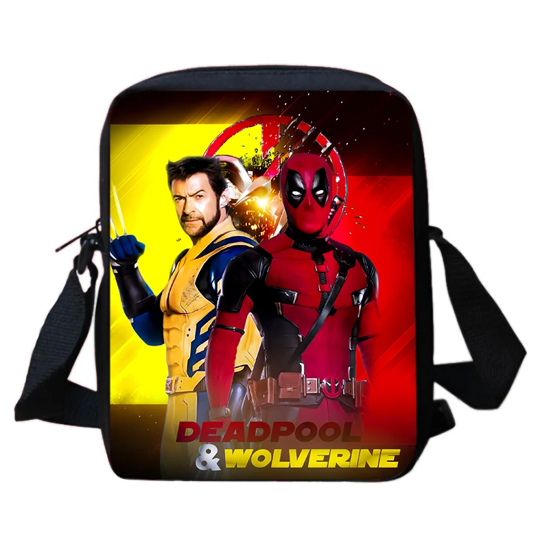 Jongens en meisjes Leuke Anime DEADPOOL & WOLVERINE Gedrukte schoudertas Kinderen Casual Tote Telefoontas Boodschappentas voor heren en dames