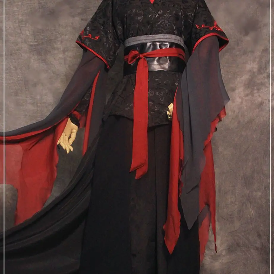 Costume de Cosplay Wei Wuxian Mo Xuanyu pour Homme, Grand Maître de la Culture Démoniaque, avec Perruque